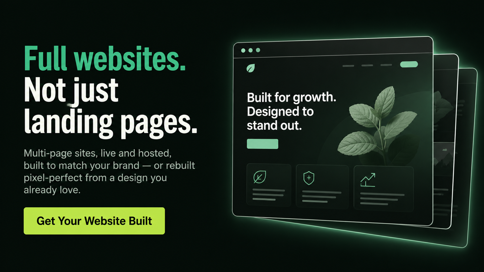 AI-generated landing page